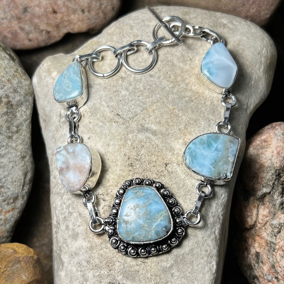 Hand Crafted Jewelry - Larimar 7-8” bracelet